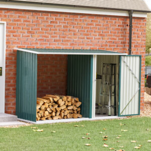 8ft W Outdoor Firewood Log Storage Shed