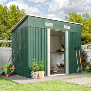 4′ x 6′ ft / 4′ x 8′ ft Garden Shed with Skillion Roof Top Steel