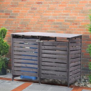 4ft/ 6ft Outdoor Trash Can Storage Shed Spruce Wood
