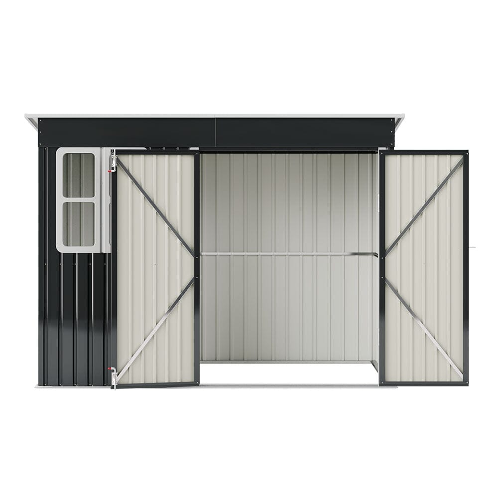 7X4FT/8.5X5.5FT Outdoor Metal Garden Storage Shed