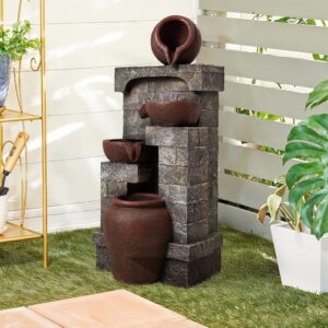 Outdoor Garden Water Feature with 2.4W Solar Water Pump