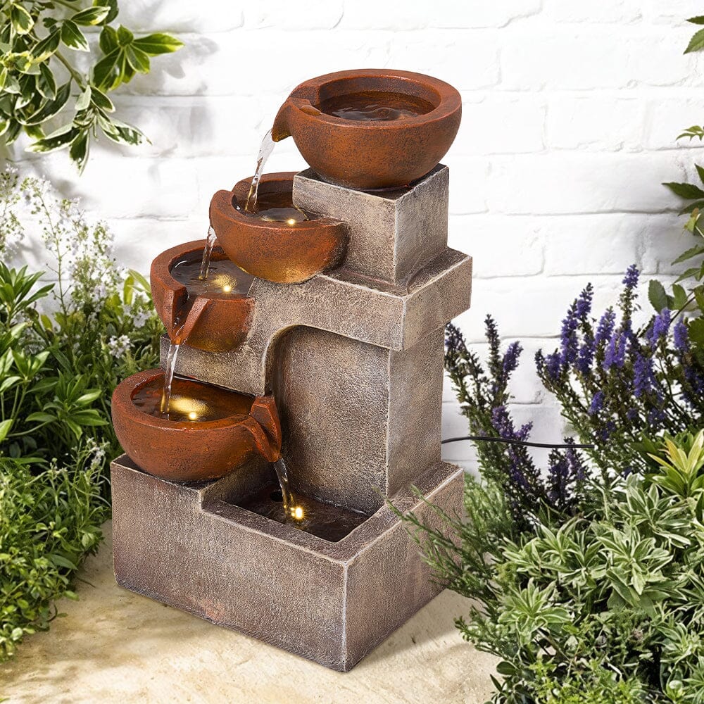 Outdoor Garden Water Feature with 2.4W Solar Water Pump