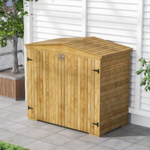 Wooden Garden Storage Shed - Lockable Outdoor Storage for Tools, Bikes & Garden Equipment