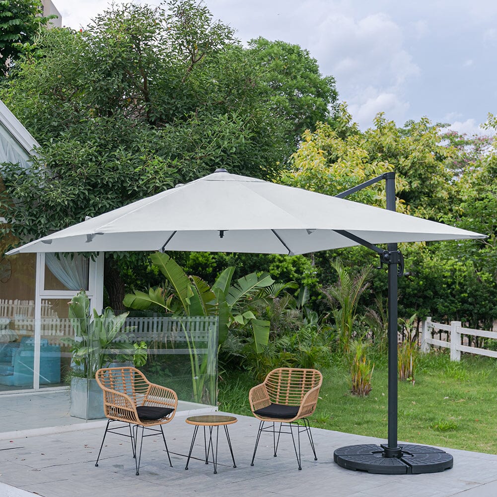3 x 3M Wide Garden Parasol Outdoor Hanging UV Resistant and Waterproof Umbrella for Patio