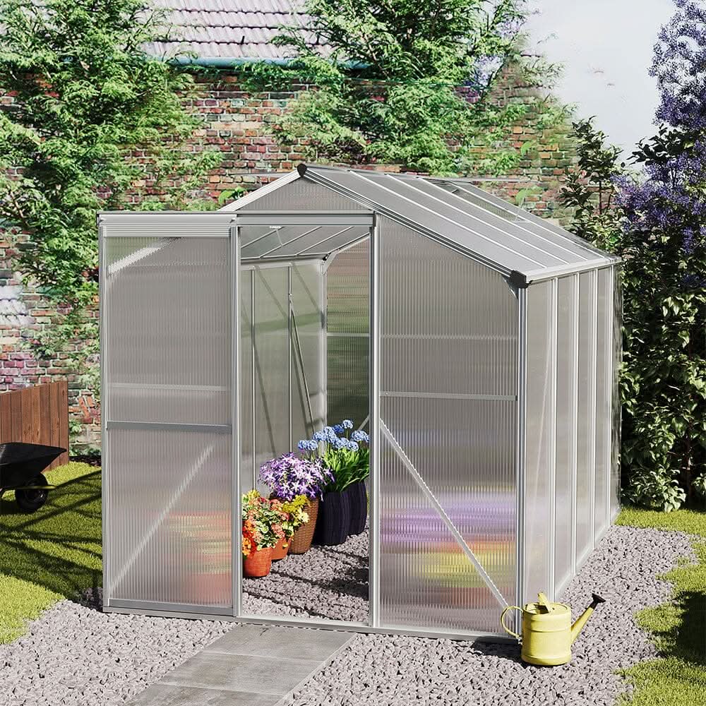Aluminium Hobby Greenhouse with Window Opening - No Base