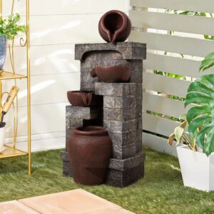Outdoor Garden Water Feature with 2.4W Solar Water Pump - B